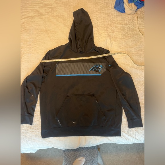 NIKE NFL Carolina Panthers Hoodie w small white paint stain - Picture 1 of 4